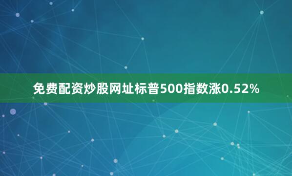 免费配资炒股网址标普500指数涨0.52%